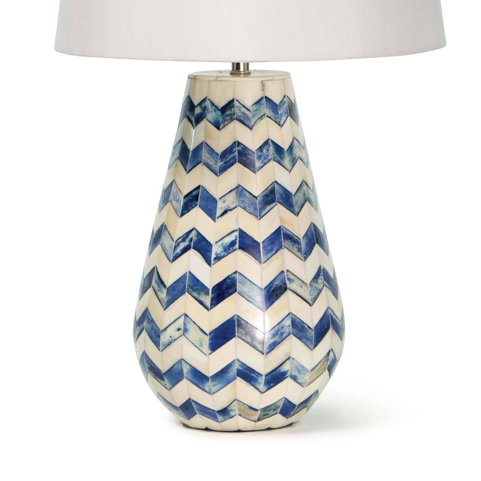 Cassia Chevron Table Lamp (Blue)