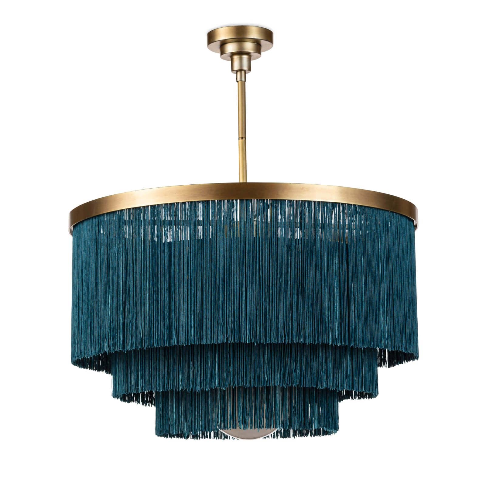 Cabaret Fringe Chandelier (Peacock)