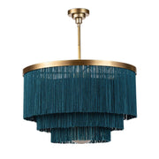 Cabaret Fringe Chandelier (Peacock)