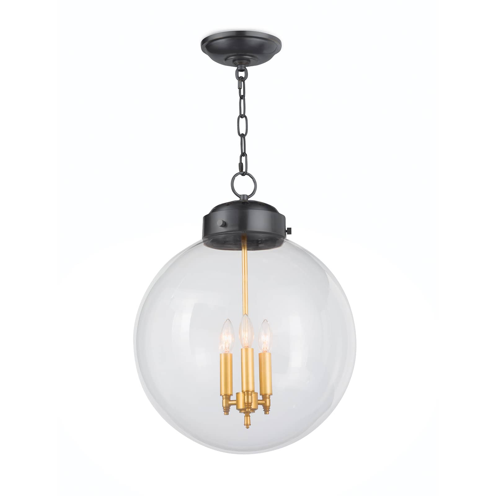 Globe Pendant (Oil Rubbed Bronze and Natural Brass)