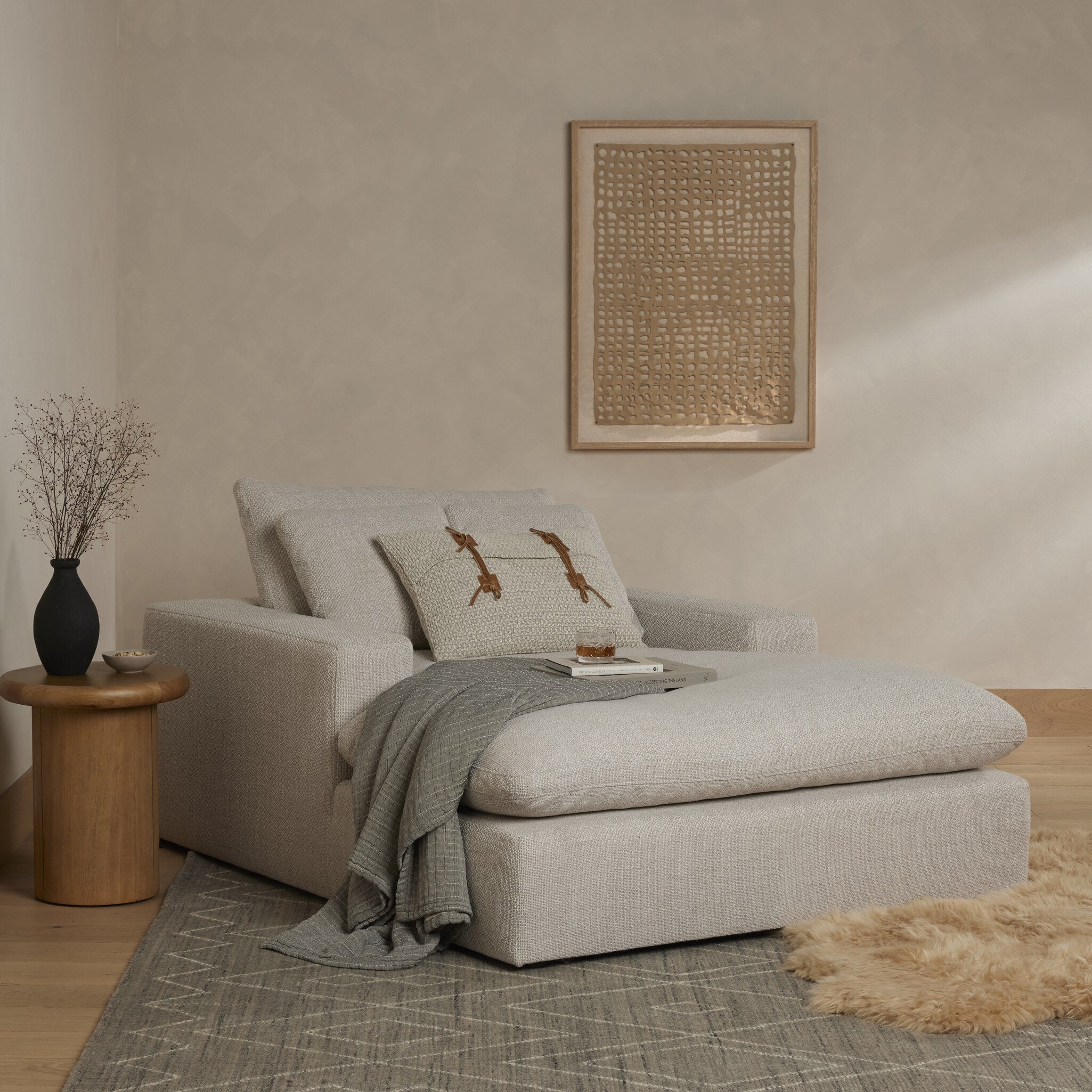 Stevie Chaise Lounge - Gibson Wheat