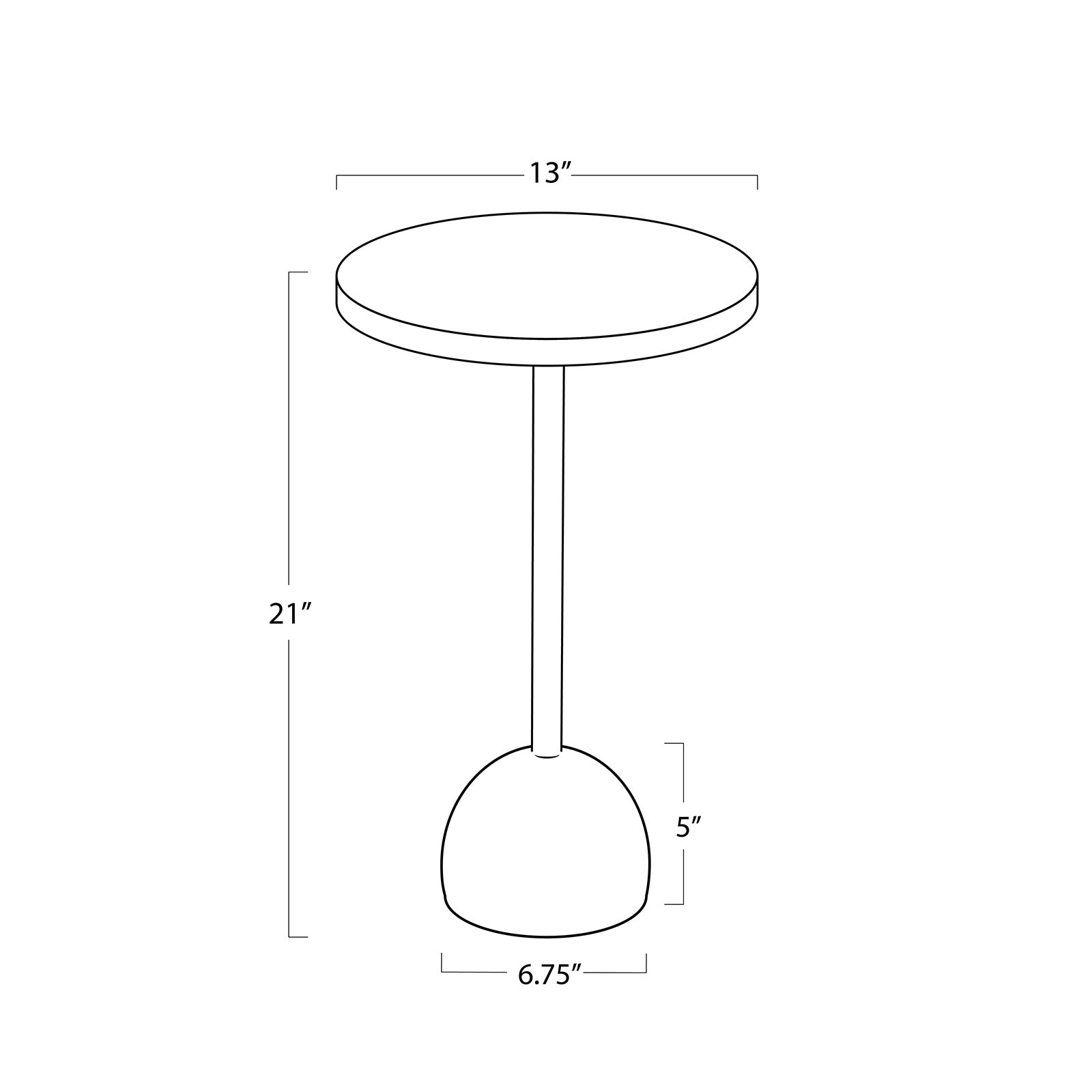 Arthur Accent Table (Natural Brass)