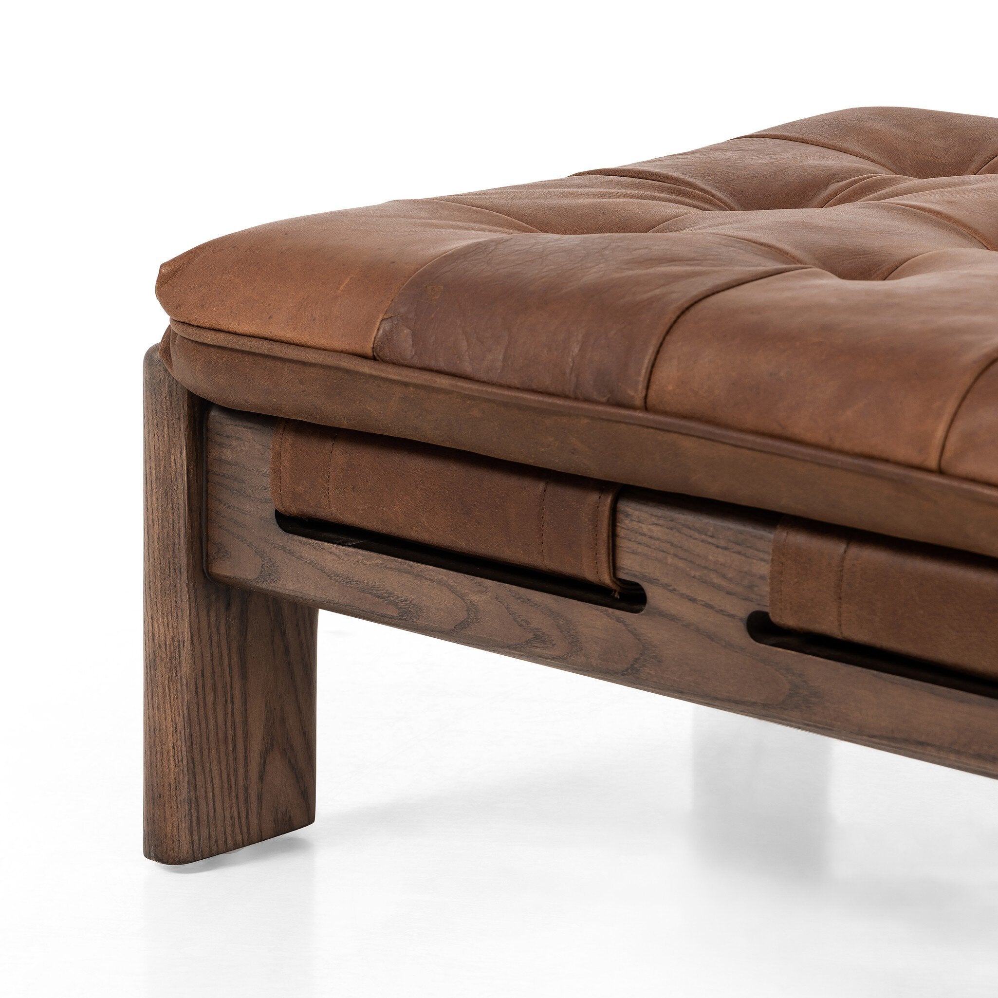 Halston Ottoman - Heirloom Sienna