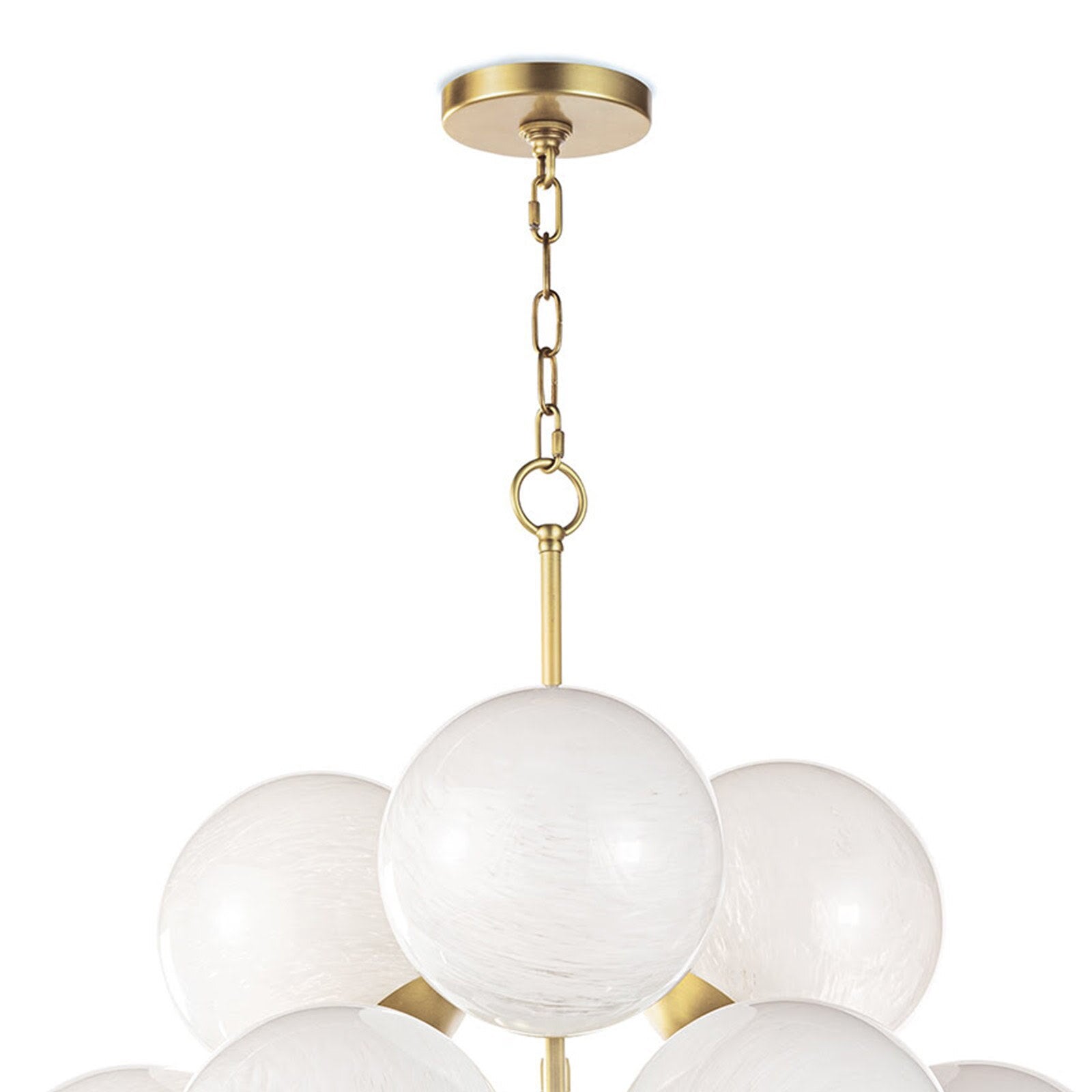 La Dame Chandelier (Swirl Glass Natural Brass)