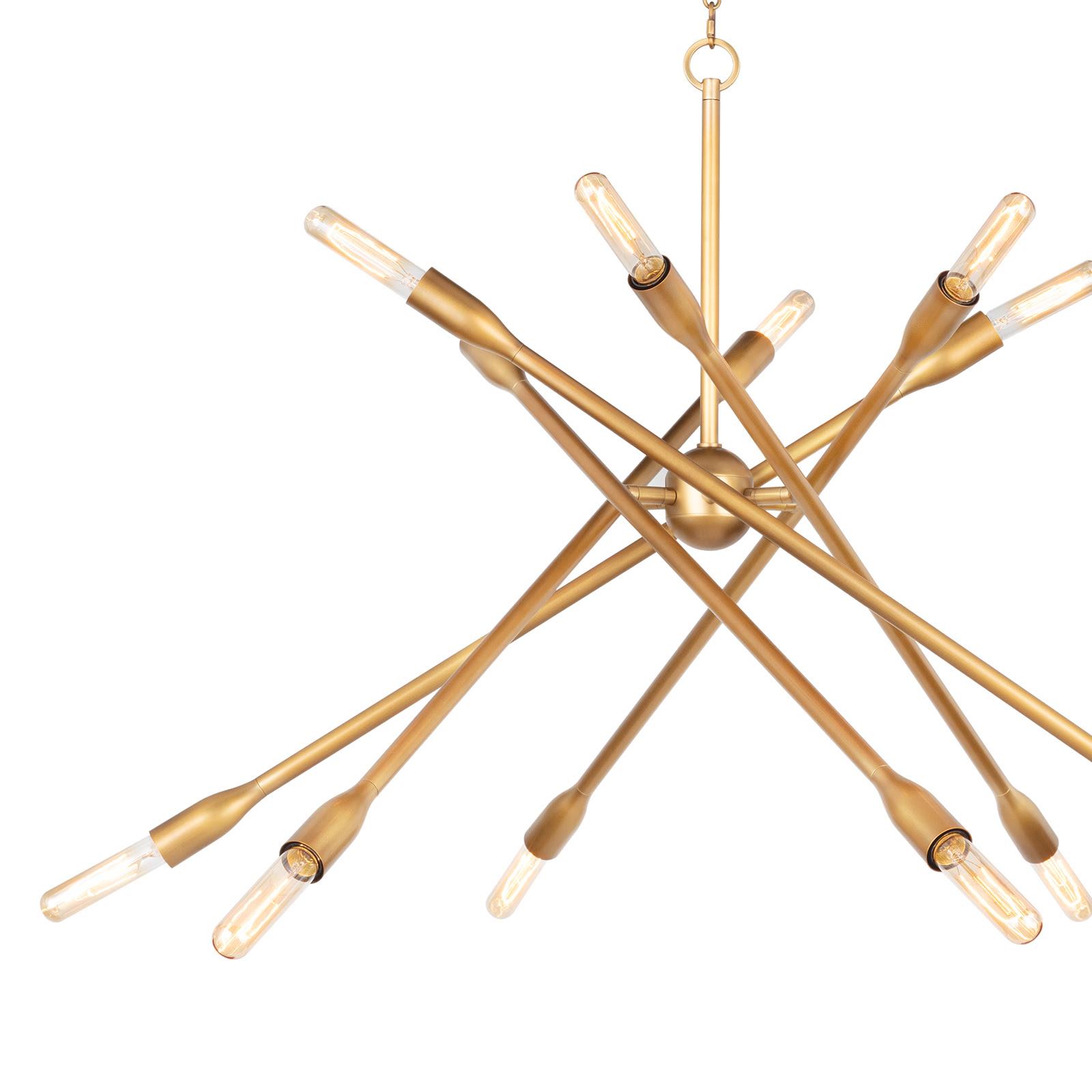 Cobra Chandelier Large (Natural Brass)