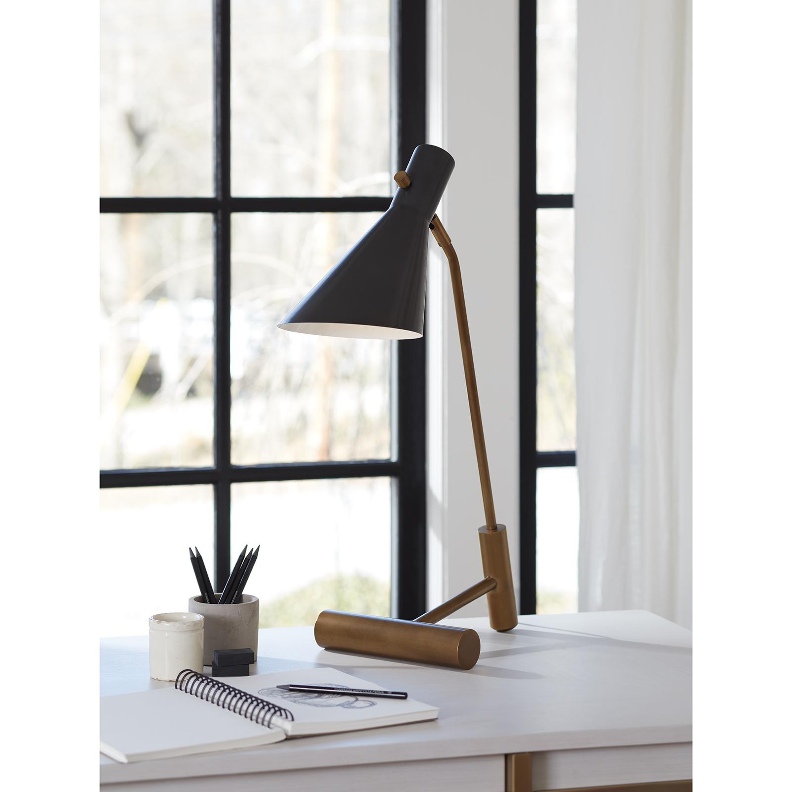 Spyder Task Lamp (Blackened Brass and Natural Brass)