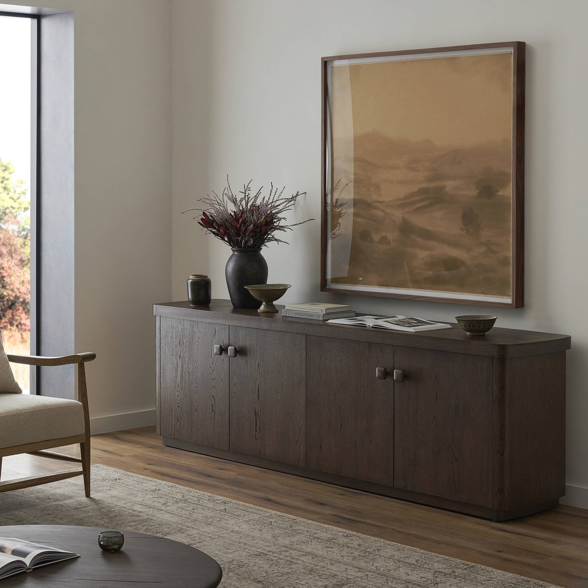 Valen Sideboard - Rustic Brown Oak Veneer