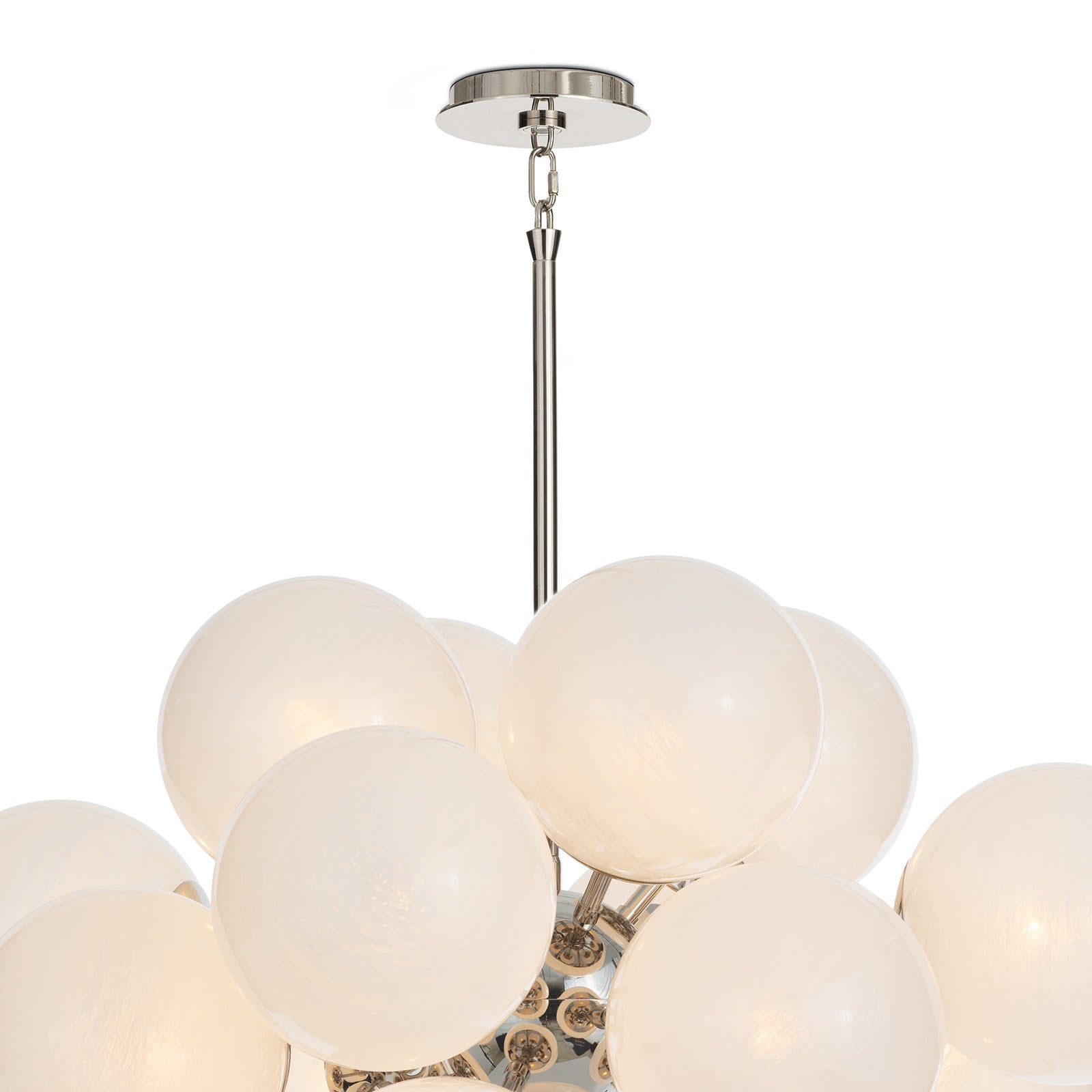 Shine Chandelier (Polished Nickel with Swirl Glass)