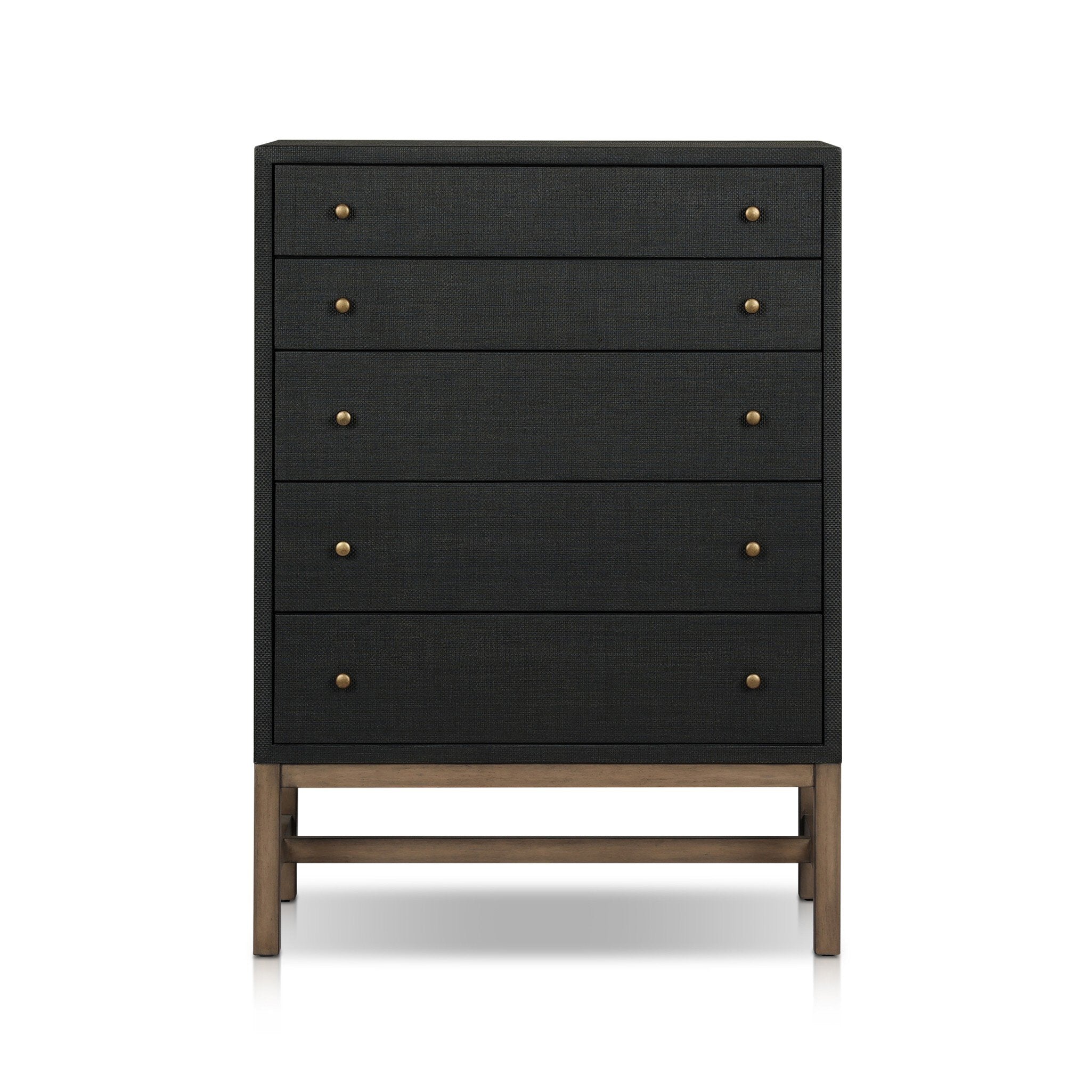 Fiona Tall Dresser - Black Raffia