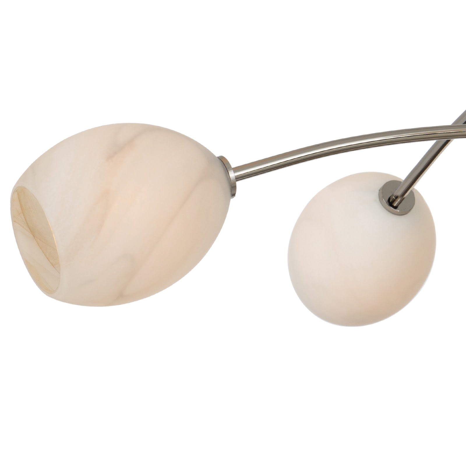 Artemis Chandelier (Polished Nickel with Alabaster Glass)