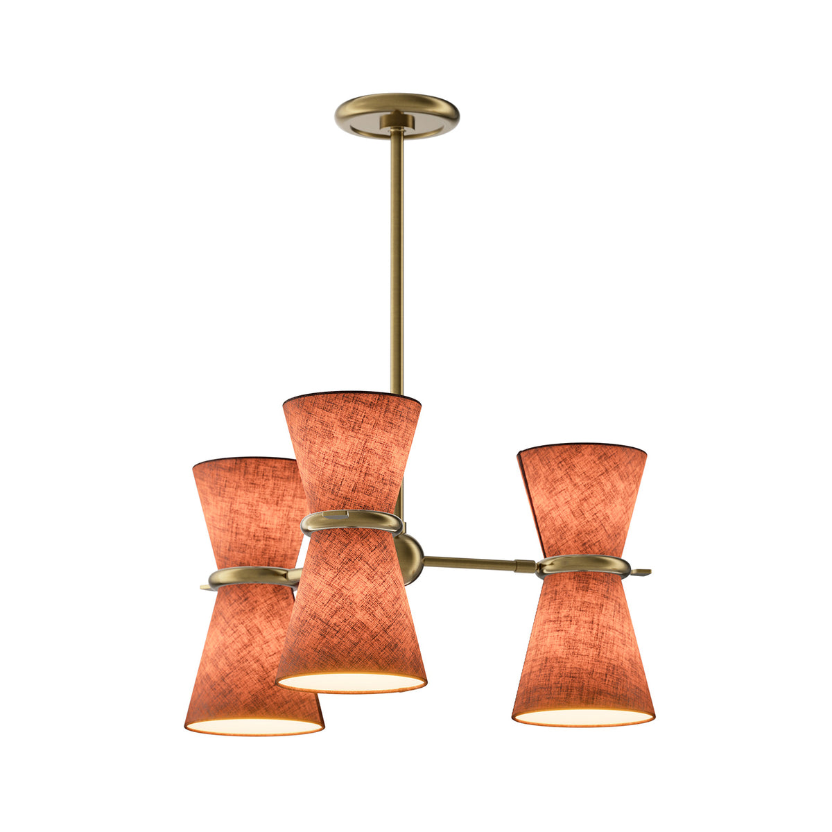 Gable Pendant (Antique Natural Brass with Russet Shade)