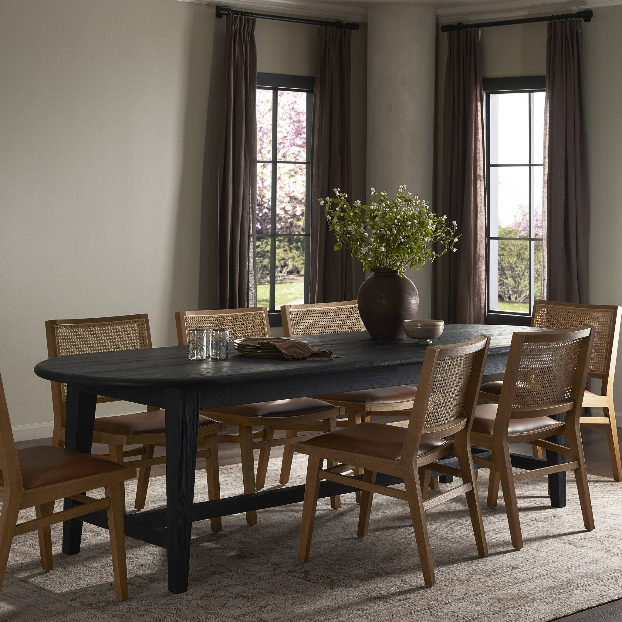 Alfie Dining Table - Black Pine