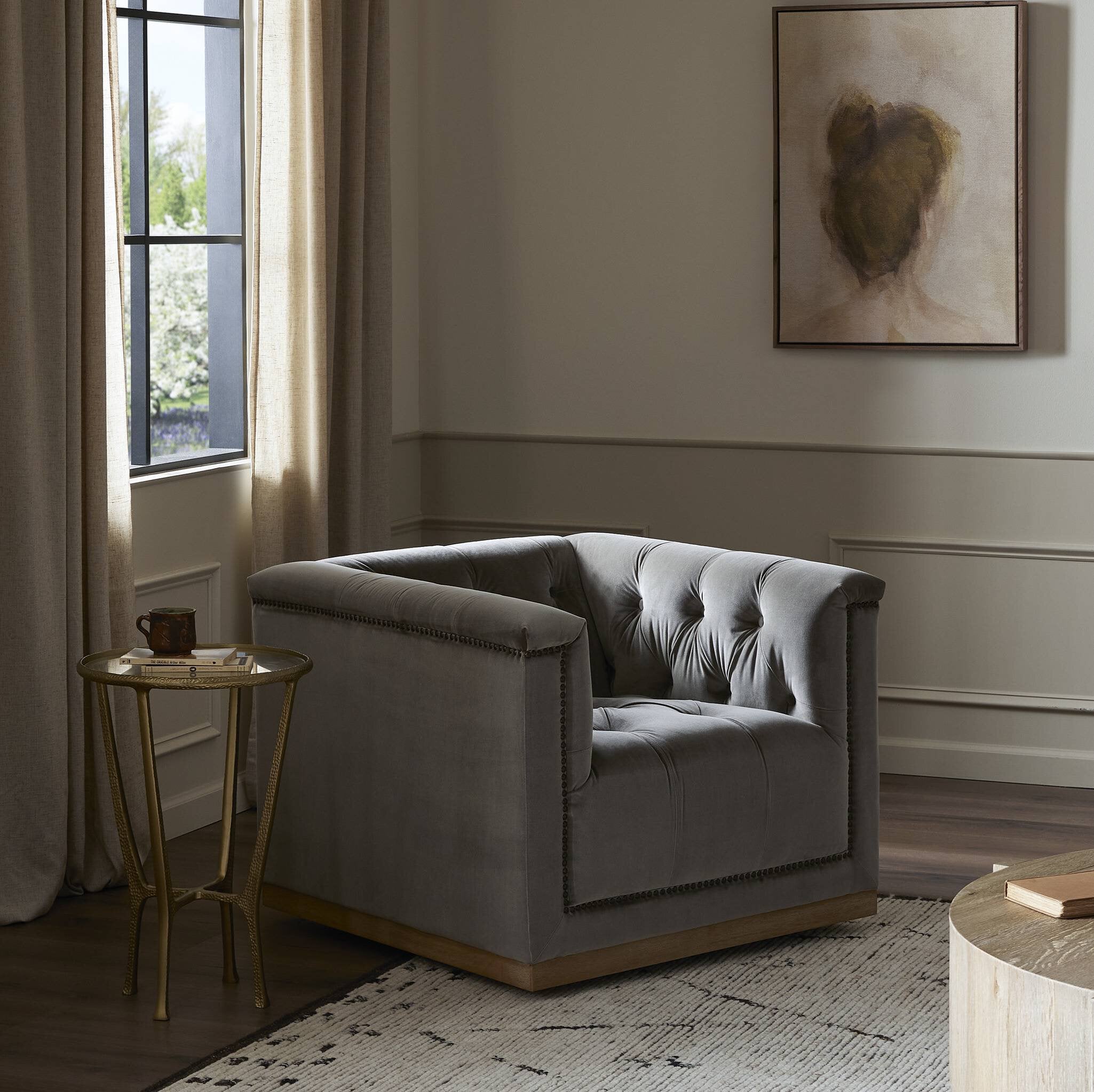Maxx Swivel Chair - Sapphire Birch