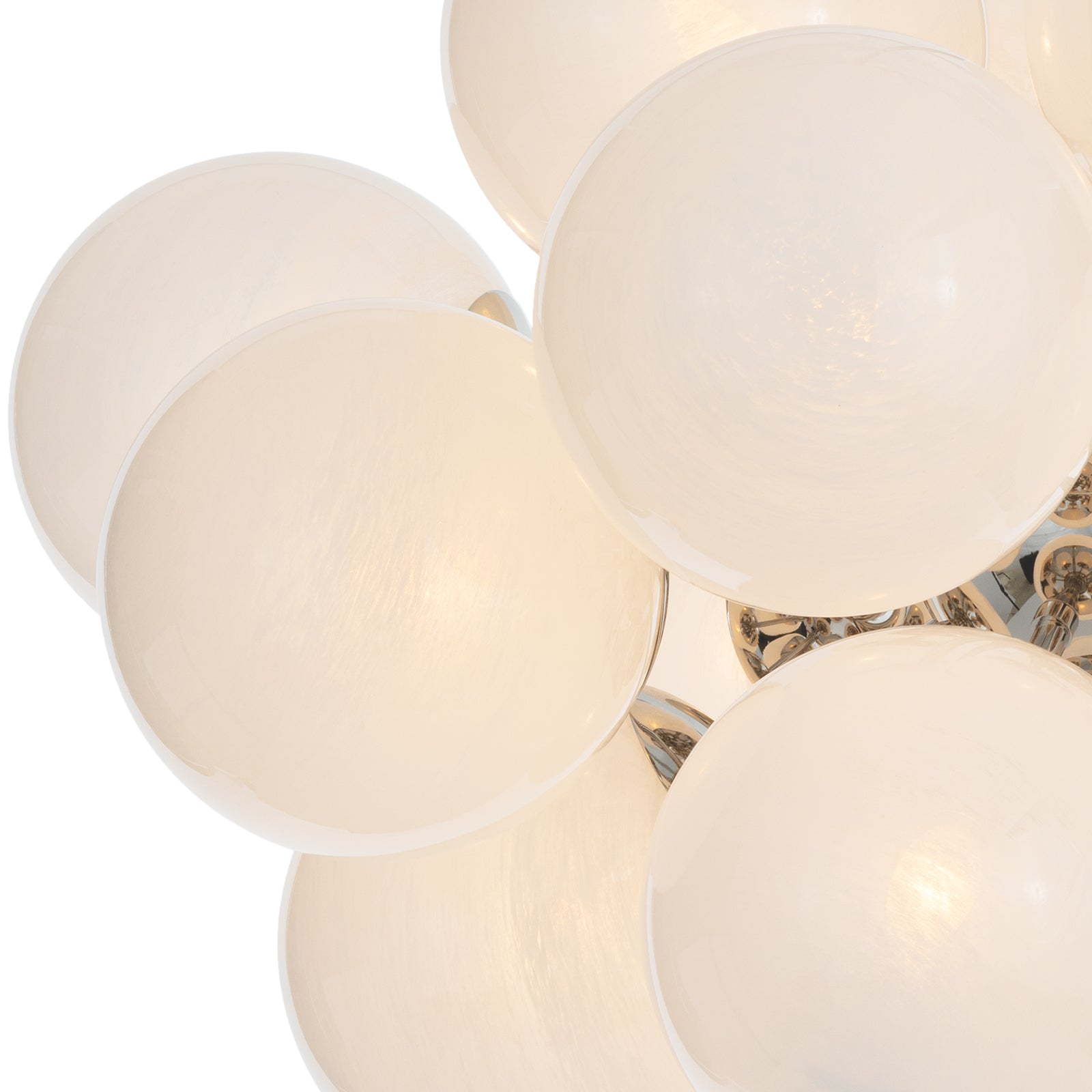 Shine Chandelier (Polished Nickel with Swirl Glass)