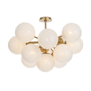Shine Flush Mount (Natural Brass with Swirl Glass)