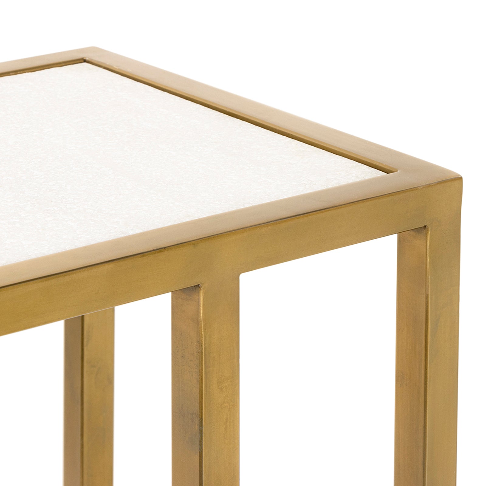Echelon Sofa Hugger Table (Natural Brass)