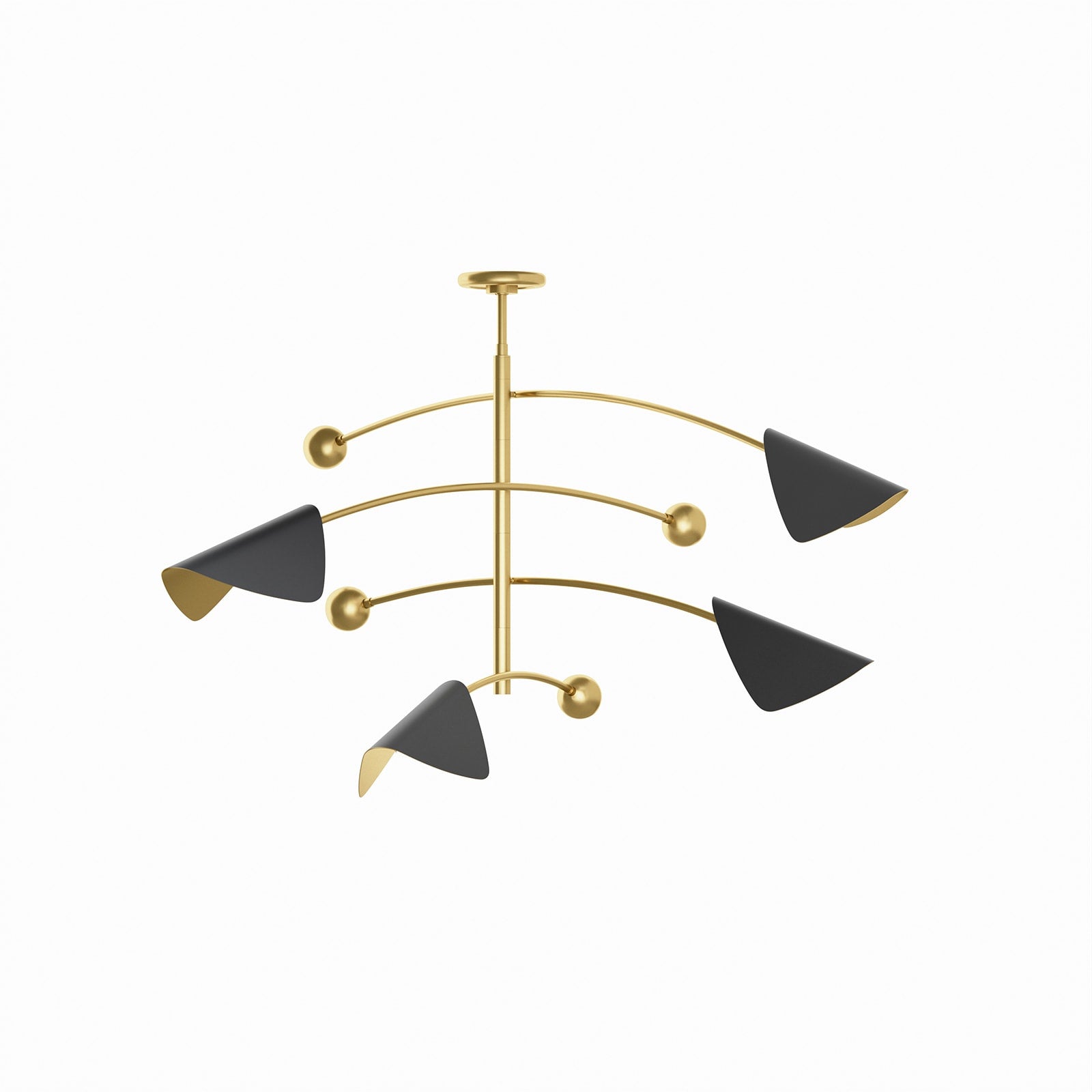 Eclipse Chandelier (Blackened Brass and Natural Brass)