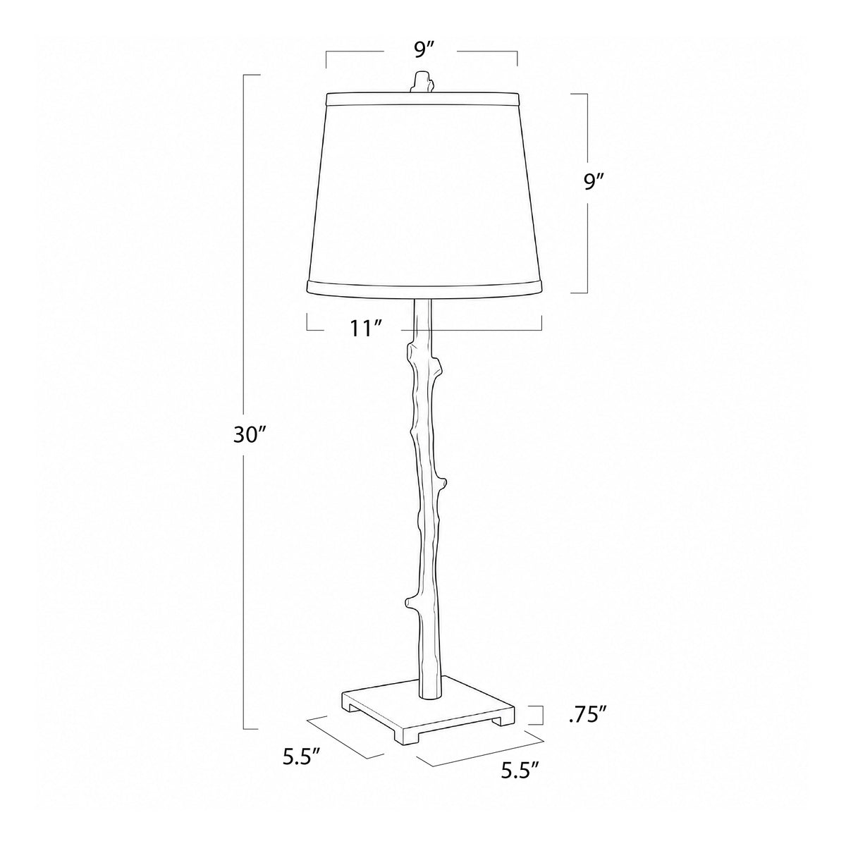 Sylvan Buffet Lamp (White)