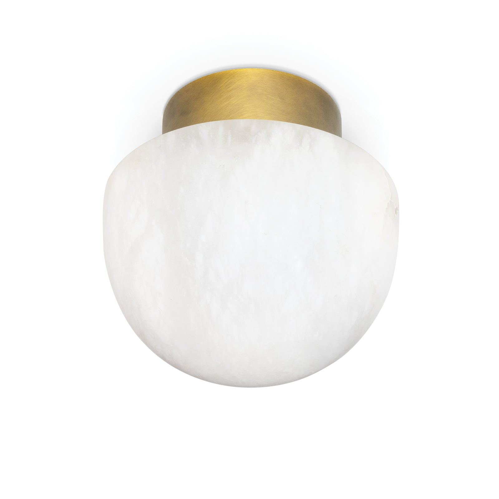 Parker Alabaster Flush Mount (Natural Brass)