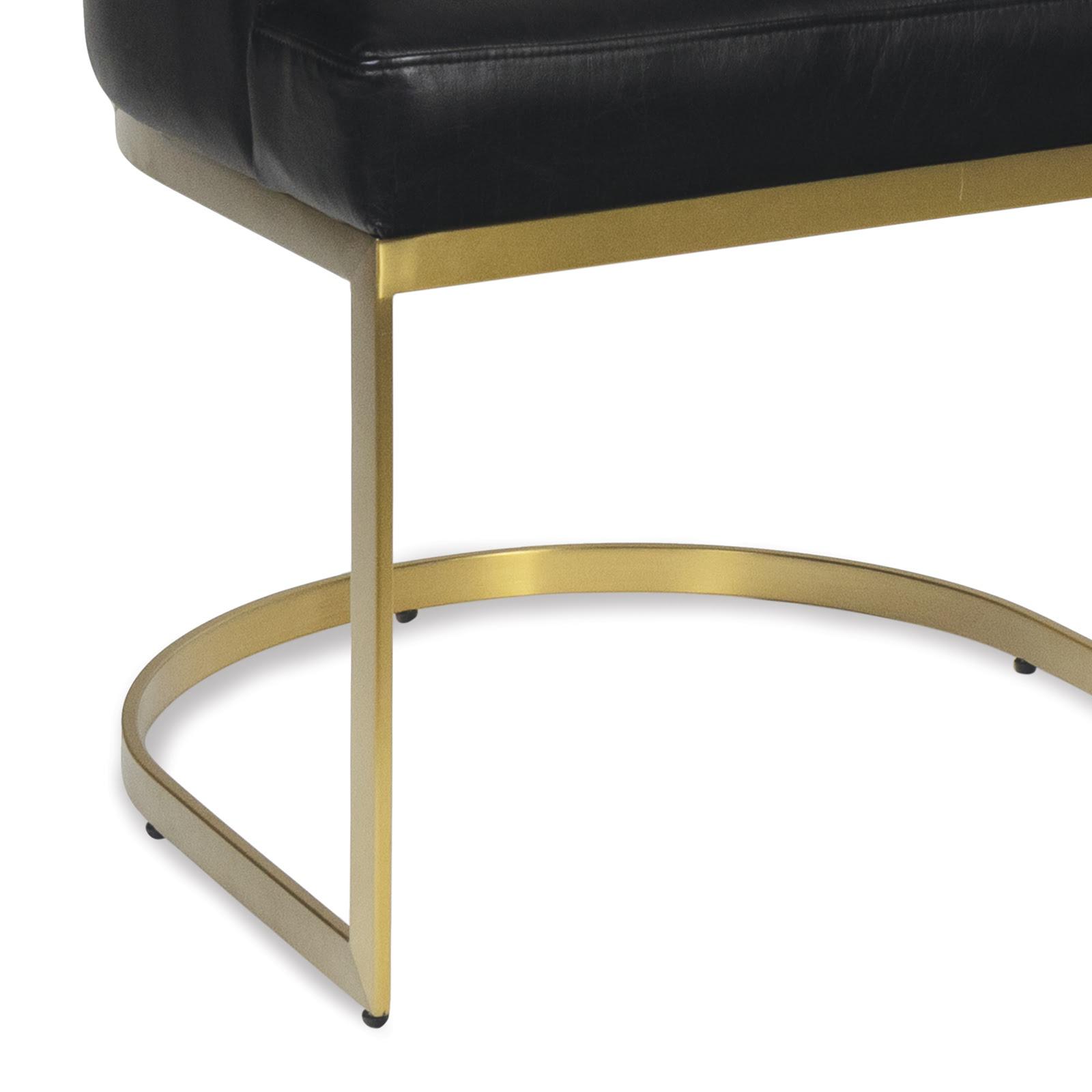 Owen Leather Dining Chair (Modern Black)