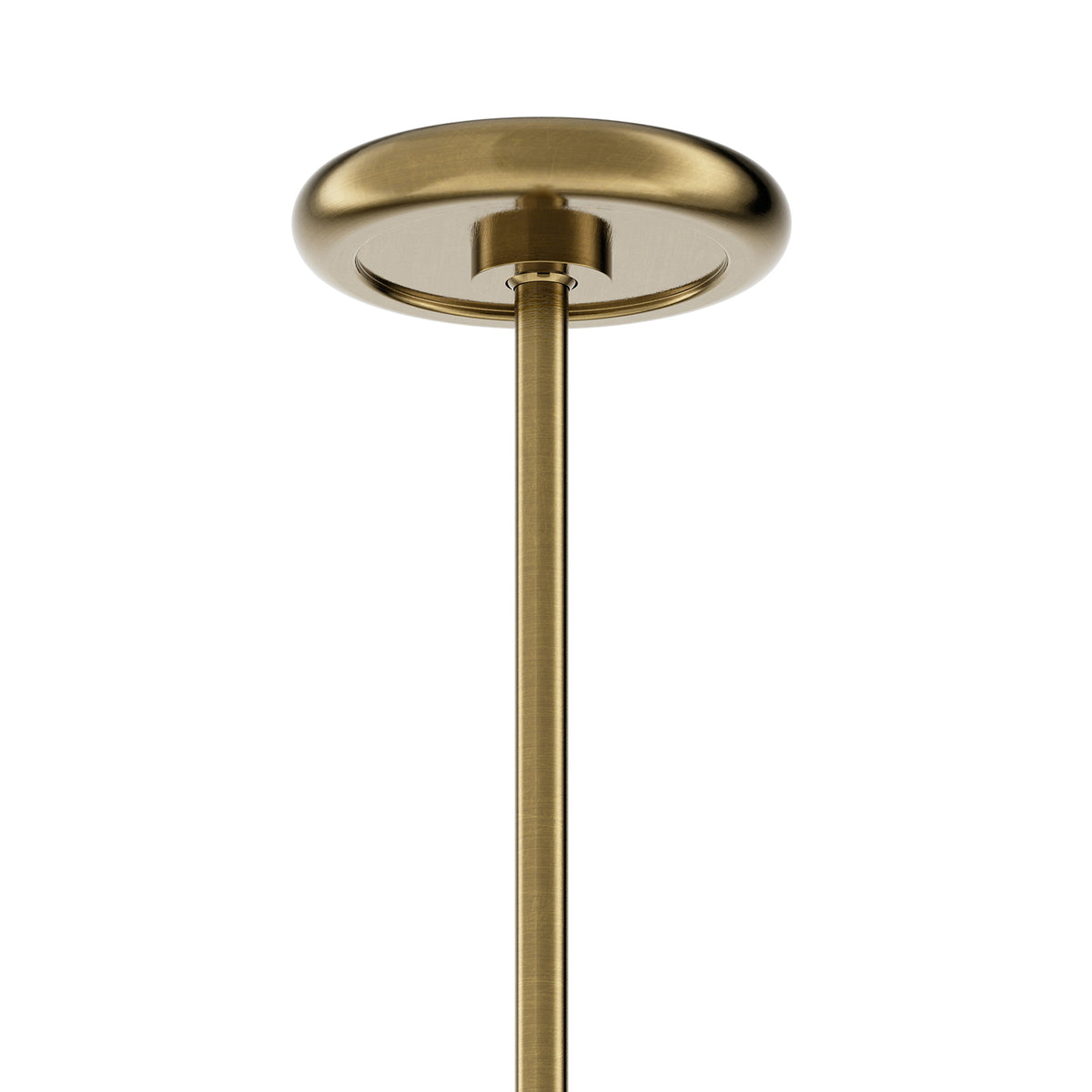 Gable Linear Chandelier (Antique Natural Brass with Russet Shade)