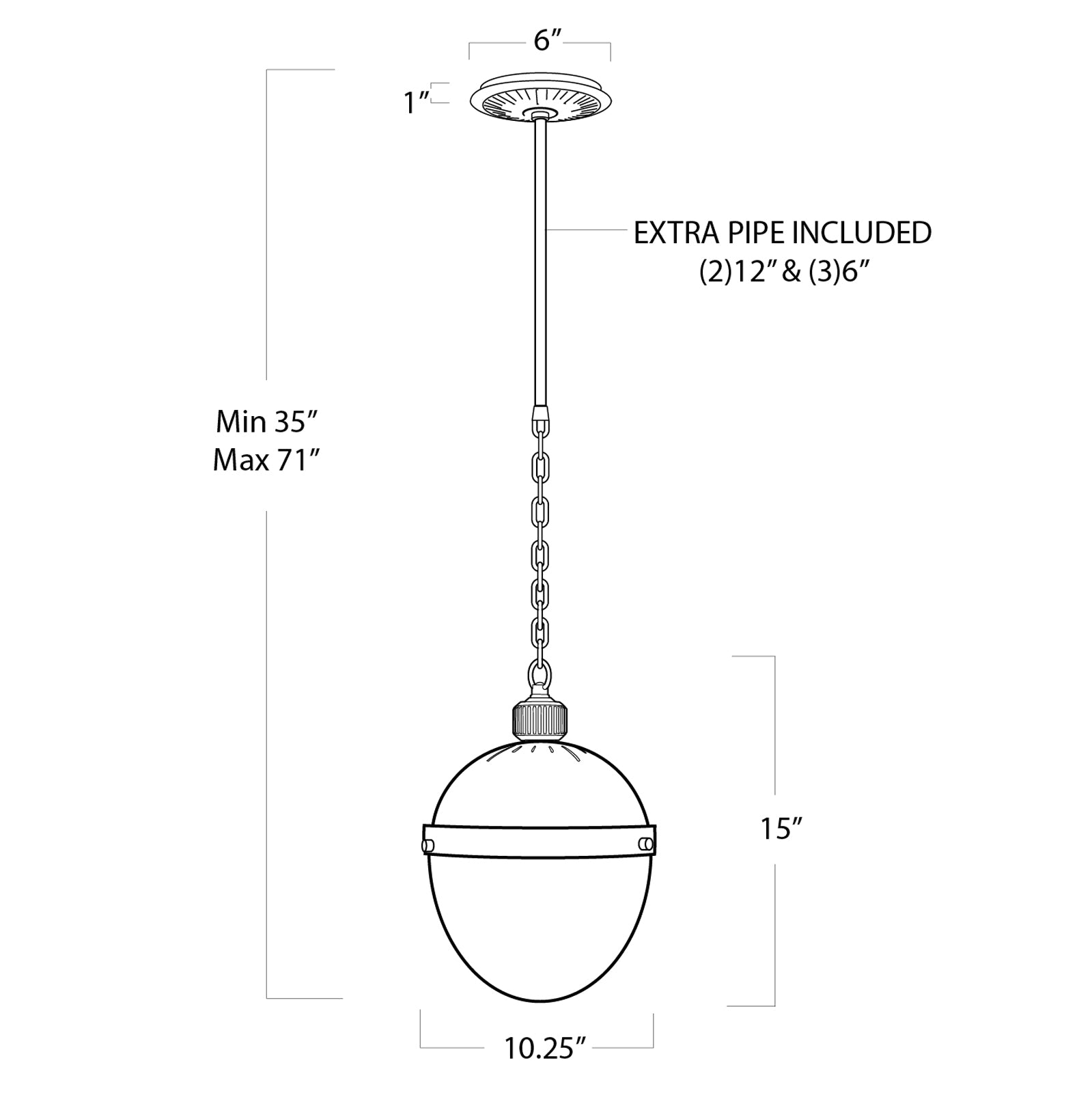 Otis Pendant Medium (Polished Nickel)