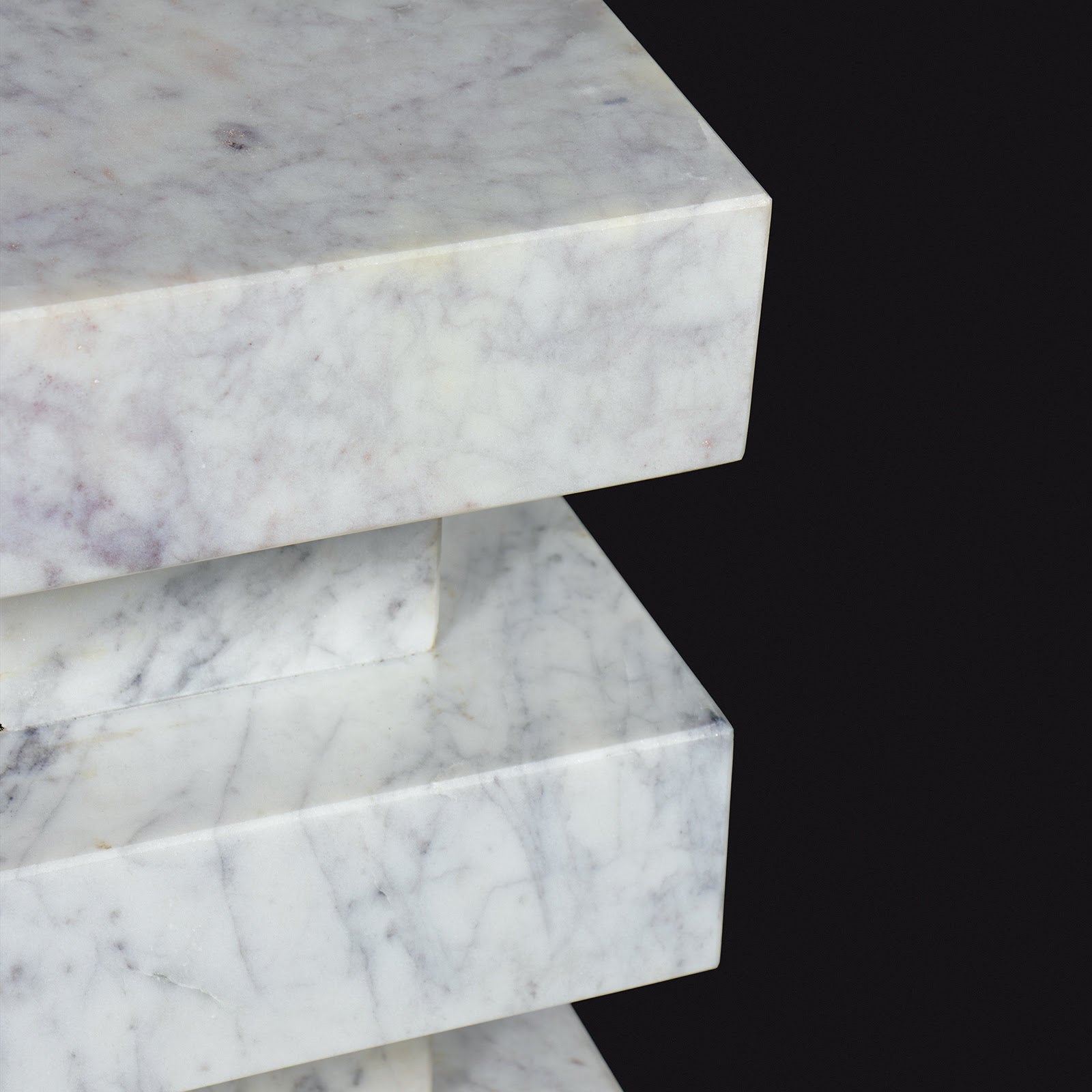 Charli Marble Accent Table (White)