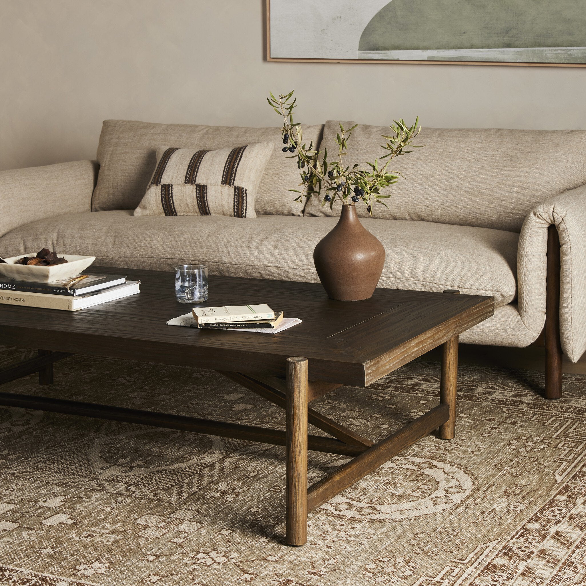 Goldthwaite Coffee Table - Sienna Brown Pine Veneer