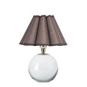Giorgio Crystal Mini Lamp (Polished Nickel with Umber Scalloped Shade)