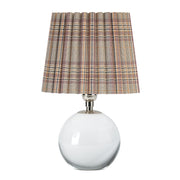 Giorgio Crystal Mini Lamp (Polished Nickel with Plaid Wave Pleat Shade)