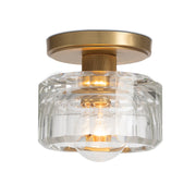 Bijoux Crystal Flush Mount (Natural Brass)
