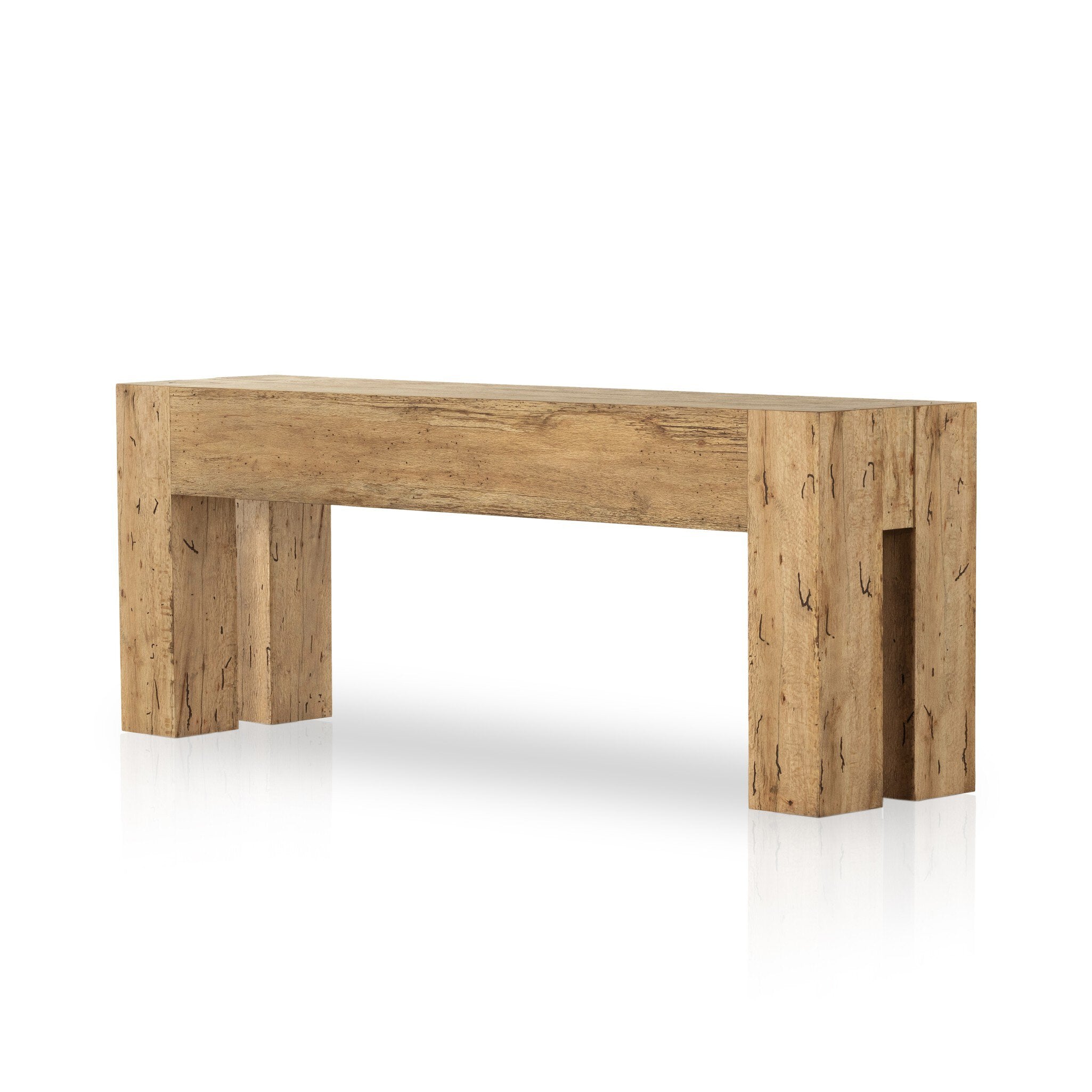 Abaso Console Table - Rustic Ash Oyster