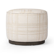 Sinclair Round Ottoman - Sheffield Ivory