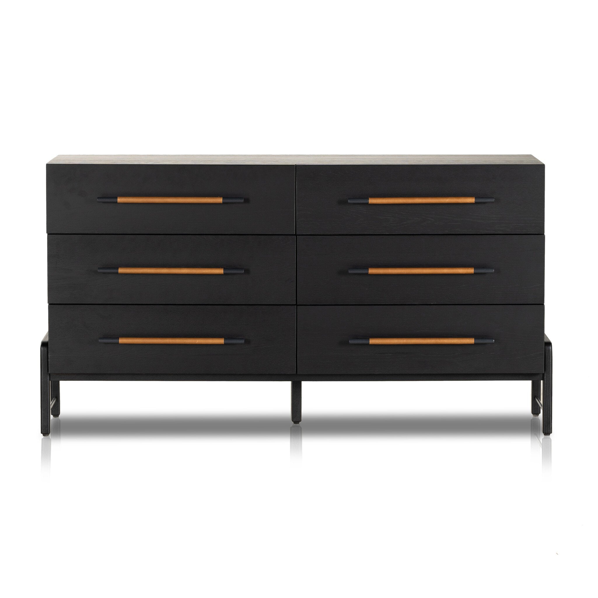 Rosedale 6 Drawer Dresser - Ebony Oak Veneer