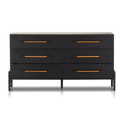 Rosedale 6 Drawer Dresser - Ebony Oak Veneer
