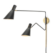 Spyder Sconce (Blackened Brass and Natural Brass)