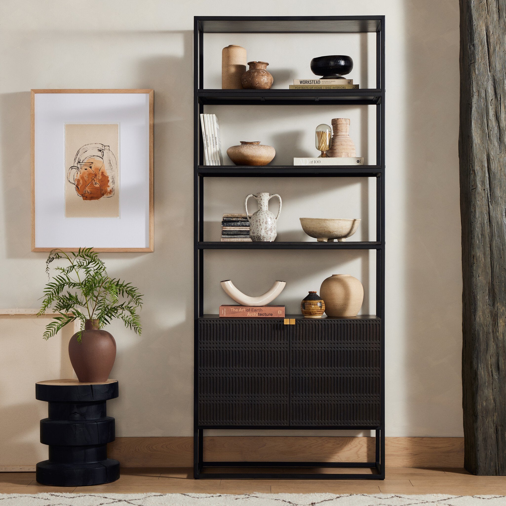 Kelby Bookcase - Gunmetal