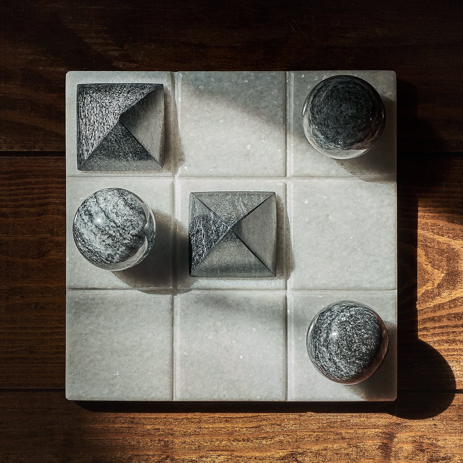 Tic Tac Toe Marble Board (White)