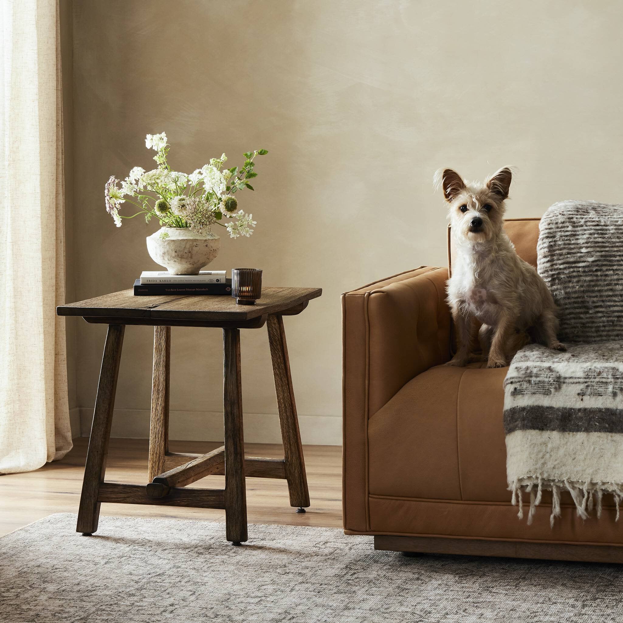 Elio End Table - Burnt Bleached Oak