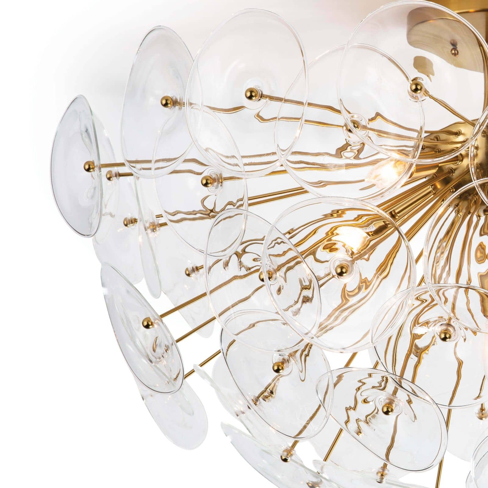Poppy Glass Semi Flush Mount (Clear)