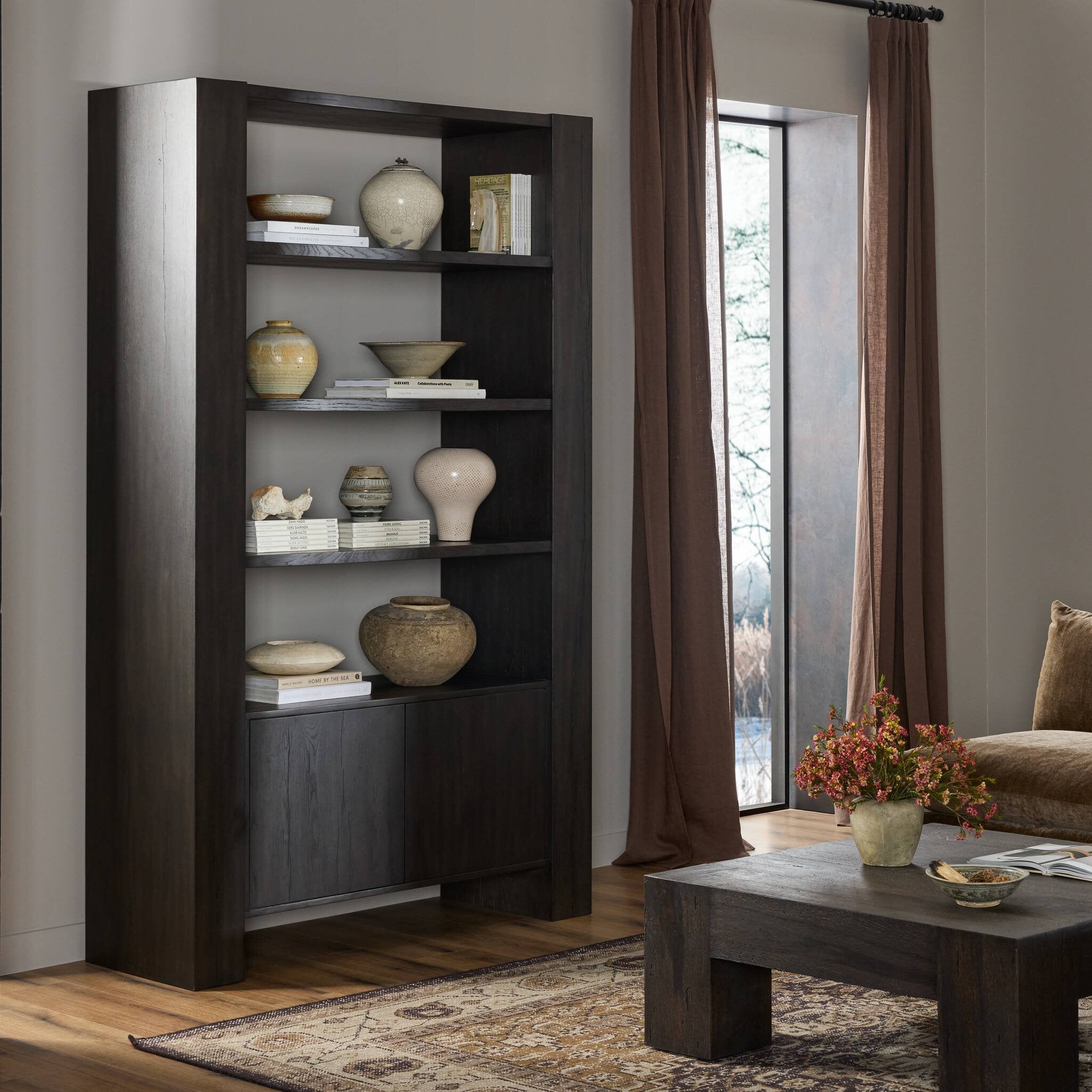 Fisher Bookcase - Smoked Black Veneer