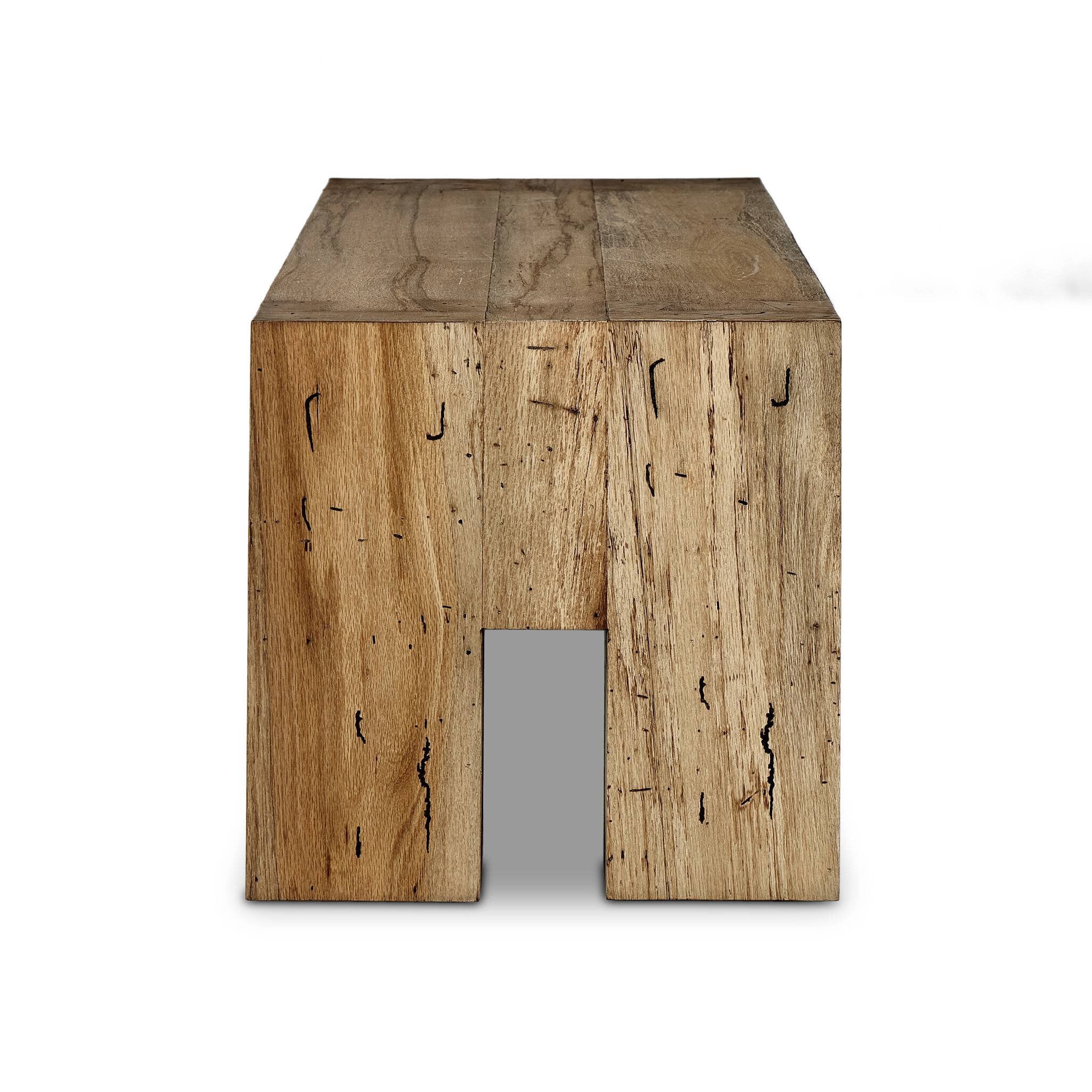 Abaso Accent Bench - Rustic Wormwood Oak