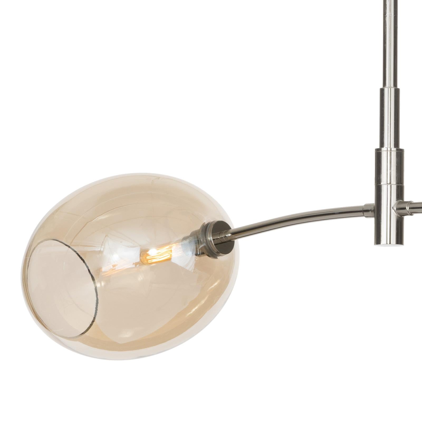 Artemis Pendant Double (Polished Nickel with Champagne Glass)