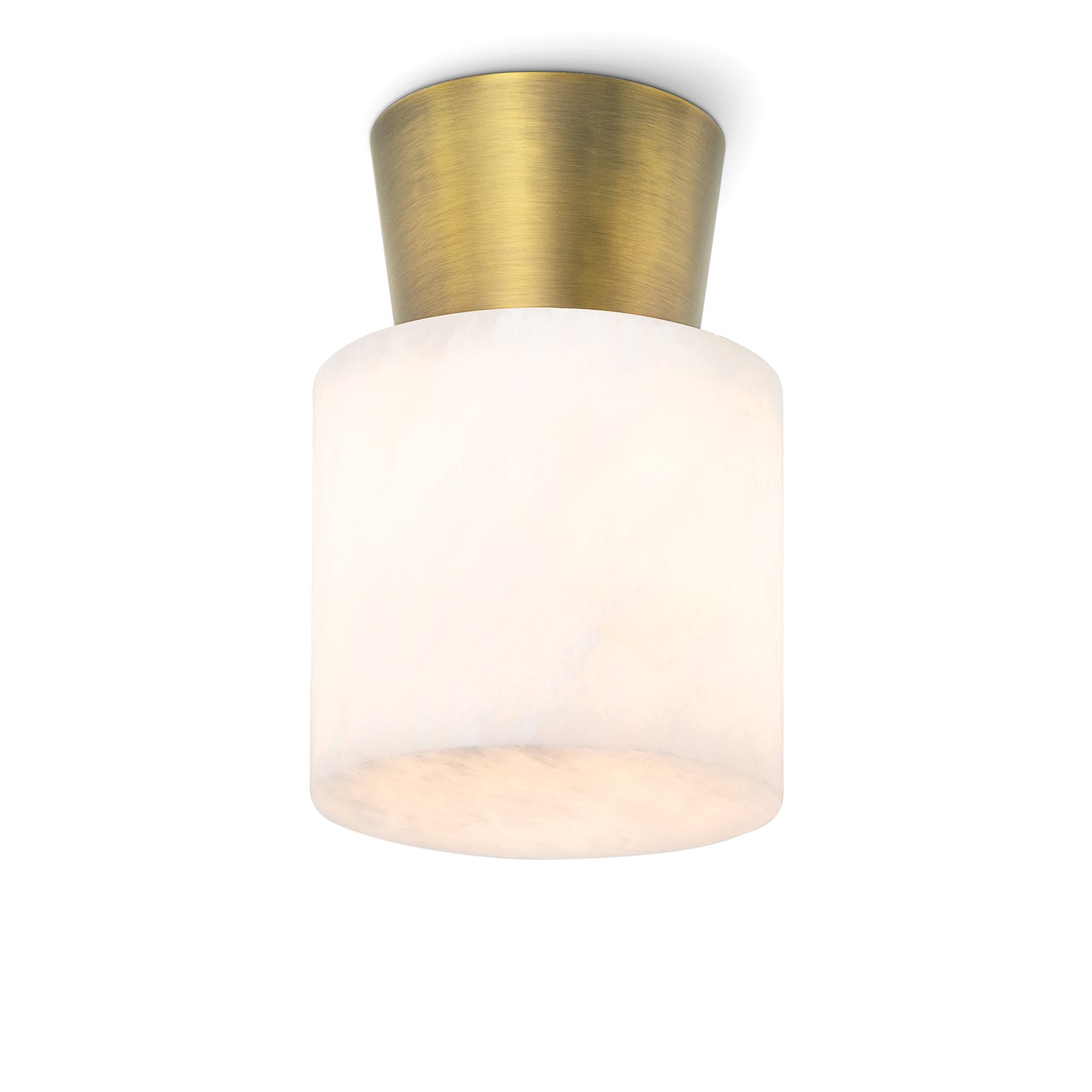 Hazel Alabaster Flush Mount (Natural Brass)