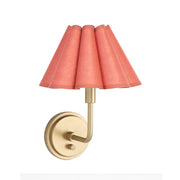 Polly Sconce (Natural Brass with Wild Poppy Scalloped Shade)