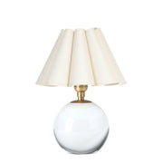 Giorgio Crystal Mini Lamp (Natural Brass with Oyster Scalloped Shade)