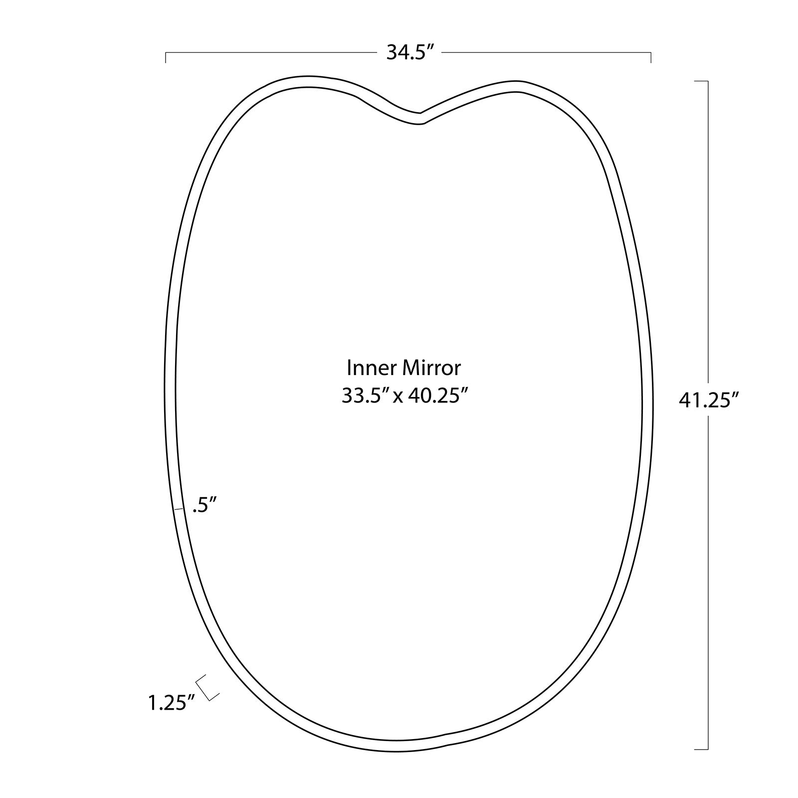 Mela Metal Mirror (Natural Brass)