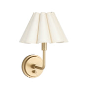 Polly Sconce (Natural Brass with Oyster Scalloped Shade)