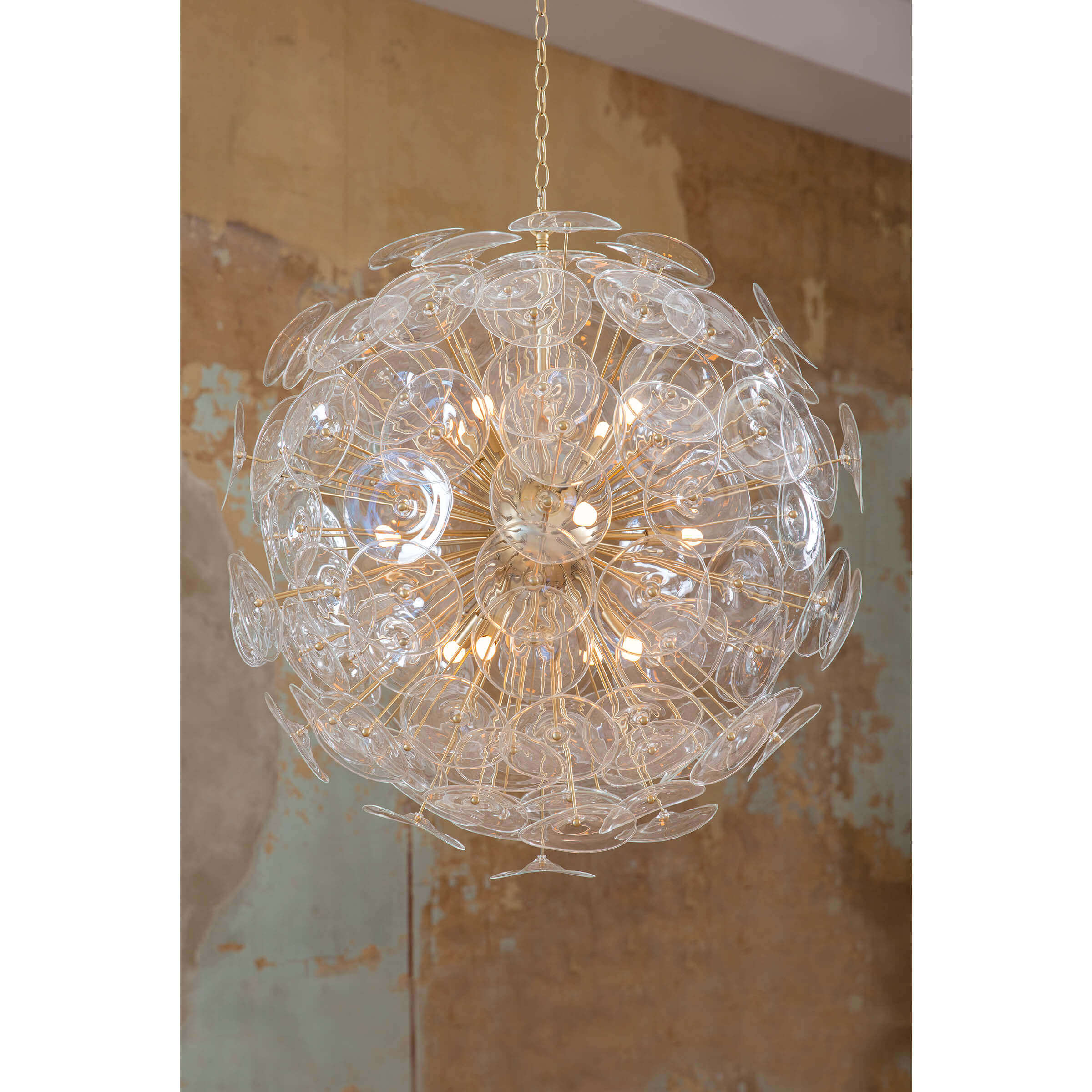 Poppy Glass Chandelier Large (Clear)