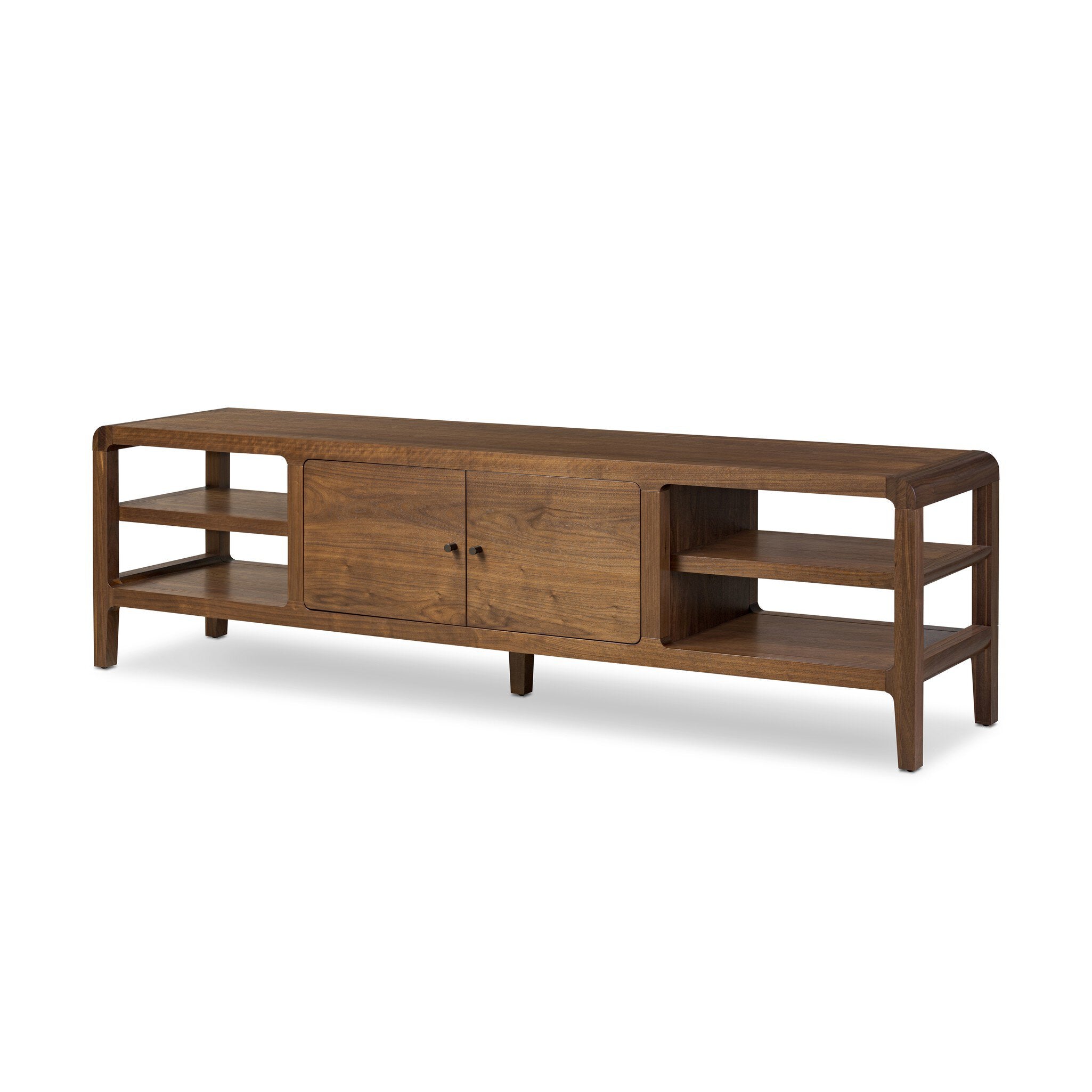 Hawkes Media Console - Dark Walnut Solid